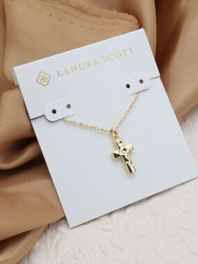 Kendra Scott Cross Gold Pendant Necklace
